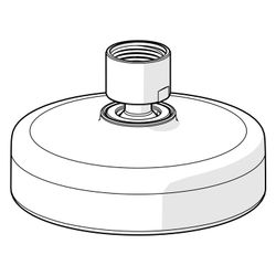 Hansa Medijet Kopfbrause, 1-strahlig, Durchmesser 95mm, DN 15, Chrom, 44290180... HANSA-44290180 4057304018572 (Abb. 1)