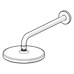 Hansa BasicJet Kopfbrause, 1-strahlig, Durchmesser 200mm, Ausladung 348mm, DN 15, Mat... HANSA-4436010033 4057304015670 (Abb. 1)
