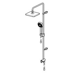 Hansa BasicJet Style Kopfbrause-Set, 3-strahlig, Ausladung 407mm, Chrom, 44380300... HANSA-44380300 4057304015953 (Abb. 1)