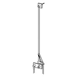 Hansa Living Wandstangengarnitur, Rosette eckig, 1-strahlig, Chrom, 44420100... HANSA-44420100 4015474203365 (Abb. 1)