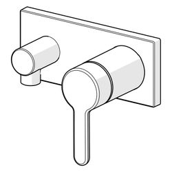 Hansa Designo Einhebelmischer Fertigmontageset für Brausebatterie Style 4450 Rosette ec... HANSA-44509583 4057304006944 (Abb. 1)