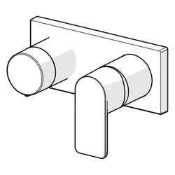 Hansa Stela Einhebel-Fertigmontageset für Wanne/Brause, Rosette eckig, Chrom, 44579573... HANSA-44579573 4057304015298 (Abb. 1)