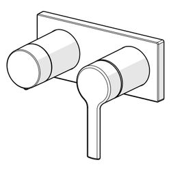 Hansa Ronda Einhebel-Fertigmontageset für Wanne/Brause, Rosette eckig, 4.0 Plattform, C... HANSA-44599583 4057304014840 (Abb. 1)