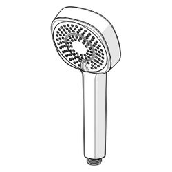 Hansa BasicJet Style Handbrause, 3-strahlig, Chrom, 44620500... HANSA-44620500 4057304011016 (Abb. 1)