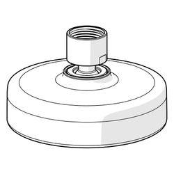 Hansa BasicJet Kopfbrause, 1-strahlig, Durchmesser 95mm, DN 15, Chrom, 44640300... HANSA-44640300 4057304002564 (Abb. 1)