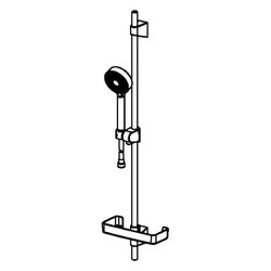 Hansa BasicJet Wandstangengarnitur, 1-strahlig, Chrom, 44670113... HANSA-44670113 4057304002489 (Abb. 1)