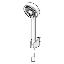 Hansa BasicJet Handbrausegarnitur, 3-strahlig, Matt-Schwarz, 4468013333... HANSA-4468013333 4057304015854 (Abb. 1)