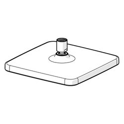 Hansa BasicJet Kopfbrause Style 4474 1-strahlig 200x200mm Chrom... HANSA-44740200 4057304015922 (Abb. 1)