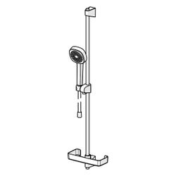 Hansa BasicJet Wandstangengarnitur Style 4479 1-strahlig Chrom... HANSA-44790111 4057304011108 (Abb. 1)