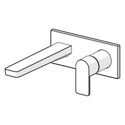Hansa Stela Einhebel-Waschtischarmatur Wandmontage, Fertigmontageset, 185mm, Rosette ec... HANSA-44902133 4057304022340 (Abb. 1)