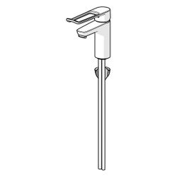 Hansa Clinica Einhebel-Waschtischbatterie, Bügel-/Bedienhebel lang, Ausladung 114mm, DN... HANSA-45022185 4057304018862 (Abb. 1)
