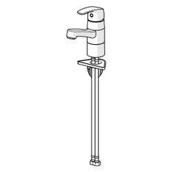 Hansa Pinto Einhebel-Waschtischbatterie, Ausladung 133mm, DN 15, Chrom, 45152283... HANSA-45152283 4057304003165 (Abb. 1)