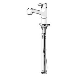 Hansa Pinto Einhebel-Küchenarmatur, 2-strahlig Ausladung 231mm, DN 15, Chrom, 45182283... HANSA-45182283 4057304003202 (Abb. 1)