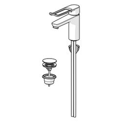 Hansa Clinica Einhebel-Waschtischbatterie, Bügel-/Bedienhebel lang, Ausladung 150mm, DN... HANSA-45222185 4057304018893 (Abb. 1)
