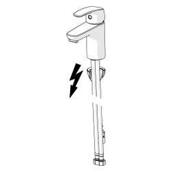 Hansa Pinto Einhebel-Waschtischbatterie, Niederdruck, Ausladung 107mm, DN 15, Chrom, 45... HANSA-45341183 4057304003028 (Abb. 1)