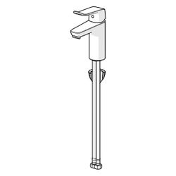 Hansa Care Einhebel-Waschtischbatterie, Bedienhebel lang, Ausladung 114mm, DN 15, Chrom... HANSA-46022206 4057304010750 (Abb. 1)