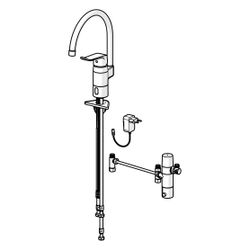 Hansa Care Einhebel-Küchenarmatur, 230/9V, Bluetooth, Ausladung 178mm, Chrom, 46142009... HANSA-46142009 4057304019685 (Abb. 1)