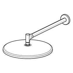 Hansa Aurelia Kopfbrause 1-strahlig, rund, D 300mm, mit Kugelgelenk, Stahl gebürstet,... HANSA-4726030080 4057304021398 (Abb. 1)