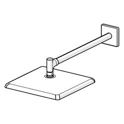 Hansa Aurelia Kopfbrause 1-strahlig, eckig, 250x250mm, Chrom, 47260340... HANSA-47260340 4057304020681 (Abb. 1)