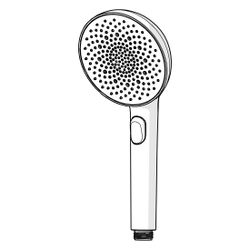 Hansa Aurelia Handbrause 3-strahlig, 110mm, mit Anti-Kalk-Technik, Chrom, 47330100... HANSA-47330100 4057304020568 (Abb. 1)