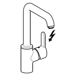 Hansa Primo Einhebel-Küchenarmatur, Niederdruck, Kupferrohr, Ausladung 192mm, DN 15, Ch... HANSA-49221103 4015474274945 (Abb. 1)