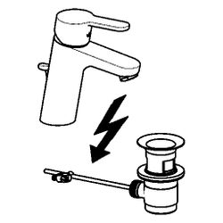 Hansa Primo XL Einhebel-Waschtischbatterie, Kupferrohr, Zugstangen-Ablaufgarnitur, Ausl... HANSA-49381103 4015474262119 (Abb. 1)