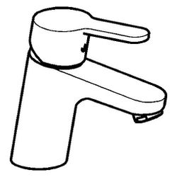 Hansa Primo Einhebel-Waschtischbatterie, Ausladung 107mm, DN 15, Chrom, 49422203... HANSA-49422203 4015474255098 (Abb. 1)