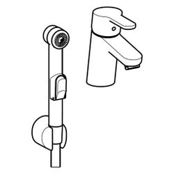 Hansa Primo Einhebel-Waschtischbatterie, Ausladung 107mm, DN 15, Chrom, 49462203... HANSA-49462203 4015474269064 (Abb. 1)