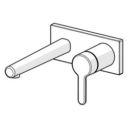 Hansa Designo Einhebelmischer Fertigmontageset für Waschtischbatterie Style 5109 Rosett... HANSA-51092183 4057304006647 (Abb. 1)
