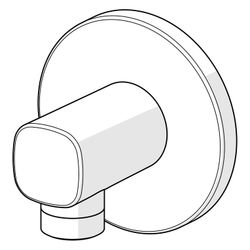 Hansa Living Wandanschlussbogen 5118 Rosette rund G1/2 DN15 Chrom... HANSA-51180163 4057304007958 (Abb. 1)