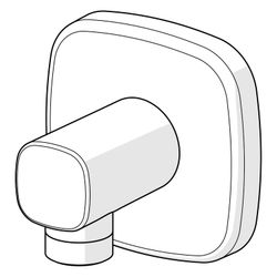 Hansa Living Wandanschlussbogen soft edge 5118 Rosette soft edge G1/2 DN15 Chrom... HANSA-51180183 4057304007149 (Abb. 1)