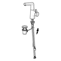 Hansa Designo Style Einhebel-Waschtischbatterie Niederdruck, Ausladung 151mm, Zugstange... HANSA-51211183 4057304007538 (Abb. 1)