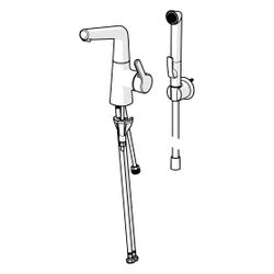 Hansa Designo Einhebelmischer Waschtischbatterie Style 5134 Ausladung 151mm DN15 Chrom... HANSA-51342201 4057304006425 (Abb. 1)