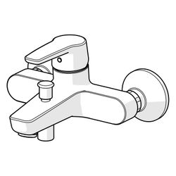 Hansa Polo Einhebel-Wannenfüll- und Brausebatterie, Ausladung 157mm, DN 15, Chrom, 5144... HANSA-51442193 4057304002939 (Abb. 1)