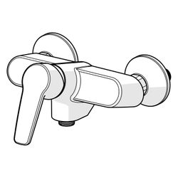 Hansa Polo Einhebel-Brausebatterie, Ausladung 83mm, DN 15, Chrom, 51450193... HANSA-51450193 4057304002915 (Abb. 1)