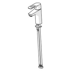Hansa Polo Einhebel-Waschtischbatterie, Bügelhebel, Ausladung 110mm, Chrom, 51522286... HANSA-51522286 4057304015632 (Abb. 1)