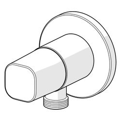 Hansa Living Wandanschlussbogen 5157 Rosette rund G1/2 DN15 Chrom... HANSA-51570163 4057304007972 (Abb. 1)