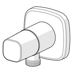 Hansa Living Wandanschlussbogen 5157 Rosette soft edge G1/2 DN15 Chrom... HANSA-51570183 4057304007156 (Abb. 1)