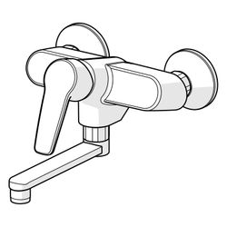 Hansa Polo Einhebel-Waschtisch- und Küchenarmatur, Ausladung 234mm, DN 15, Chrom, 51612... HANSA-51612193 4057304004957 (Abb. 1)