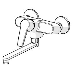 Hansa Polo Einhebel-Waschtisch- und Küchenarmatur, Ausladung 200mm, DN 15, Chrom, 51622... HANSA-51622193 4057304004964 (Abb. 1)