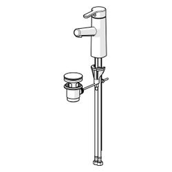 Hansa Designo Style Einhebel-Waschtischbatterie, Ausladung 119mm, DN 15, Zugstangen-Abl... HANSA-51712283 4057304006319 (Abb. 1)
