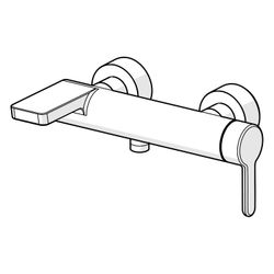 Hansa Designo Style Einhebel-Wannen- und Brausearmatur, Wandmontage, Laminarstrahl, Chr... HANSA-51852193 4057304022111 (Abb. 1)