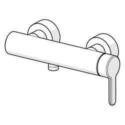 Hansa Designo Style Einhebel-Duscharmatur, Wandmontage, Temperaturbegrenzer, Chrom, 518... HANSA-51860193 4057304022104 (Abb. 1)