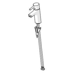 Hansa Vantis Einhebel-Waschtischarmatur, Standmontage, 109mm Ausladung, Matt-Schwarz,... HANSA-5242226733 4057304020247 (Abb. 1)