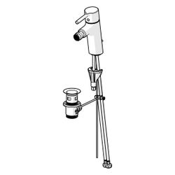 Hansa Vantis Einhebel-Bidetbatterie, Ablaufgarnitur mit Zugstange Ausladung 113mm, Chro... HANSA-52432267 4057304017254 (Abb. 1)