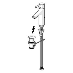 Hansa Vantis XL Einhebel-Waschtischbatterie, Niederdruck, Ausladung 114mm, Ablaufgarnit... HANSA-52461167 4057304017209 (Abb. 1)
