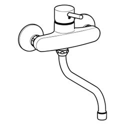 Hansa Vantis Einhebelmischer Küchenarmatur Style 5253 Ausladung 200mm DN15 Chrom... HANSA-52532107 4015474094789 (Abb. 1)