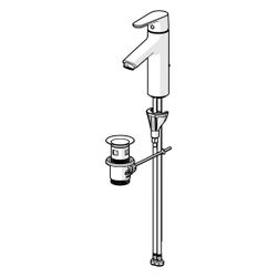 Hansa Vantis XL Einhebel-Waschtischbatterie, Ausladung 114mm, Ablaufgarnitur mit Zugsta... HANSA-52562263 4057304017148 (Abb. 1)