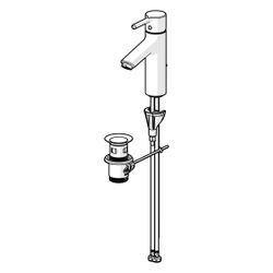 Hansa Vantis XL Einhebel-Waschtischbatterie, Ausladung 114mm, Ablaufgarnitur mit Zugsta... HANSA-52562267 4057304017186 (Abb. 1)