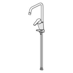 Hansa Polo Eco Einhebel-Küchenarmatur, Ausladung 221mm, DN 15, 6l/min, Chrom, 5270... HANSA-5270220300066 4057304018435 (Abb. 1)
